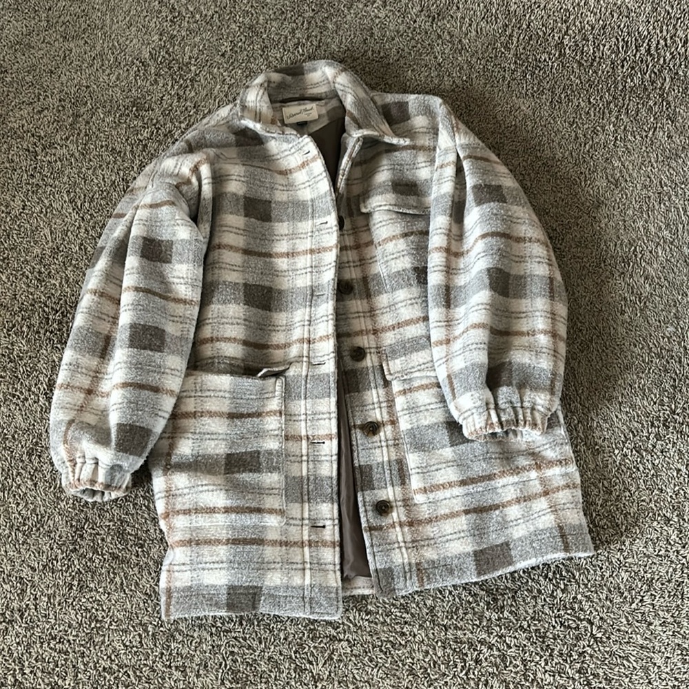 Universal Thread Gray Plaid Jacket